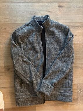 Apt. 9 Men's Charcoal Heather Zip-Up Sweater Jacket